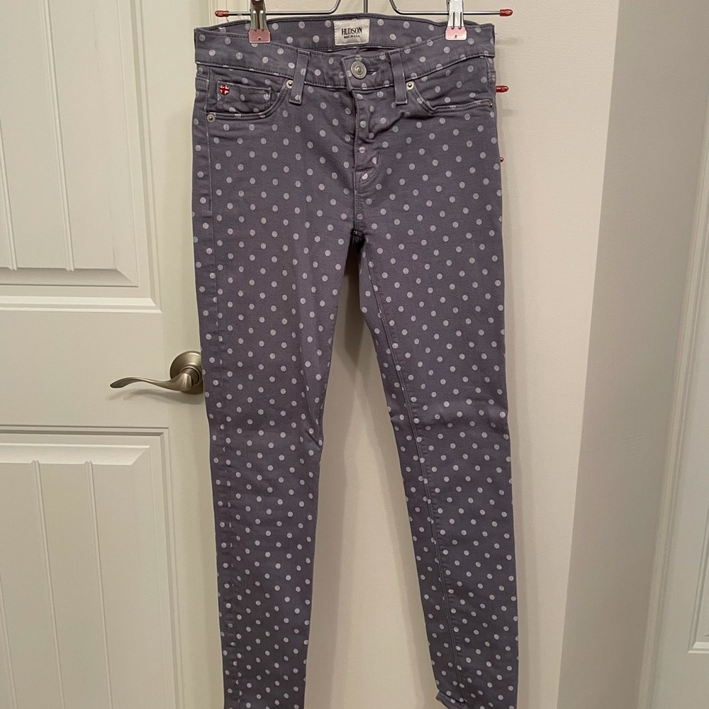 Hudson jeans Krista ankle super skinny polka dot size 26